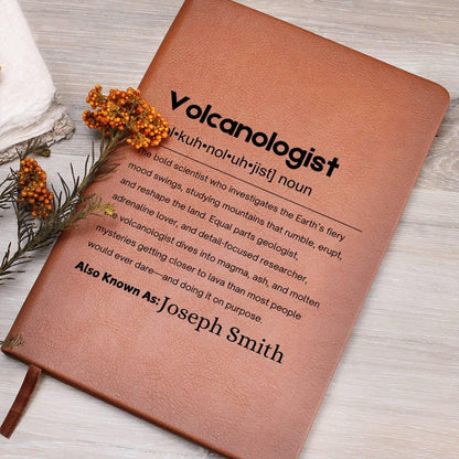 Volcanologist Gift Personalized Definition Leather Journal – view 8