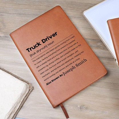 Truck Driver Gift Personalized Definition Leather Journal – view 9