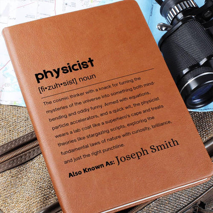 Physicist Gift Personalized Definition Leather Journal – view 3