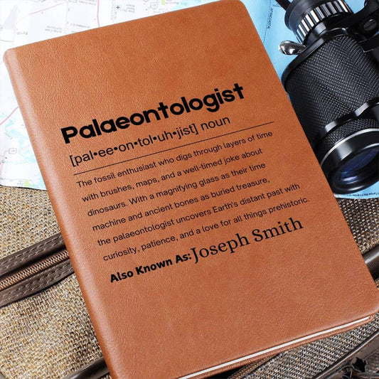 Paleontologist Gift Personalized Definition Leather Journal – view 2
