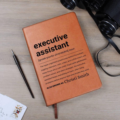 Executive Assistant Gift Personalized Definition Leather Journal – view 10