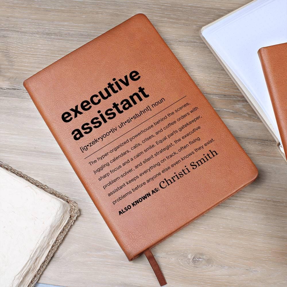 Executive Assistant Gift Personalized Definition Leather Journal – view 8