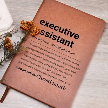 Executive Assistant Gift Personalized Definition Leather Journal – view 7