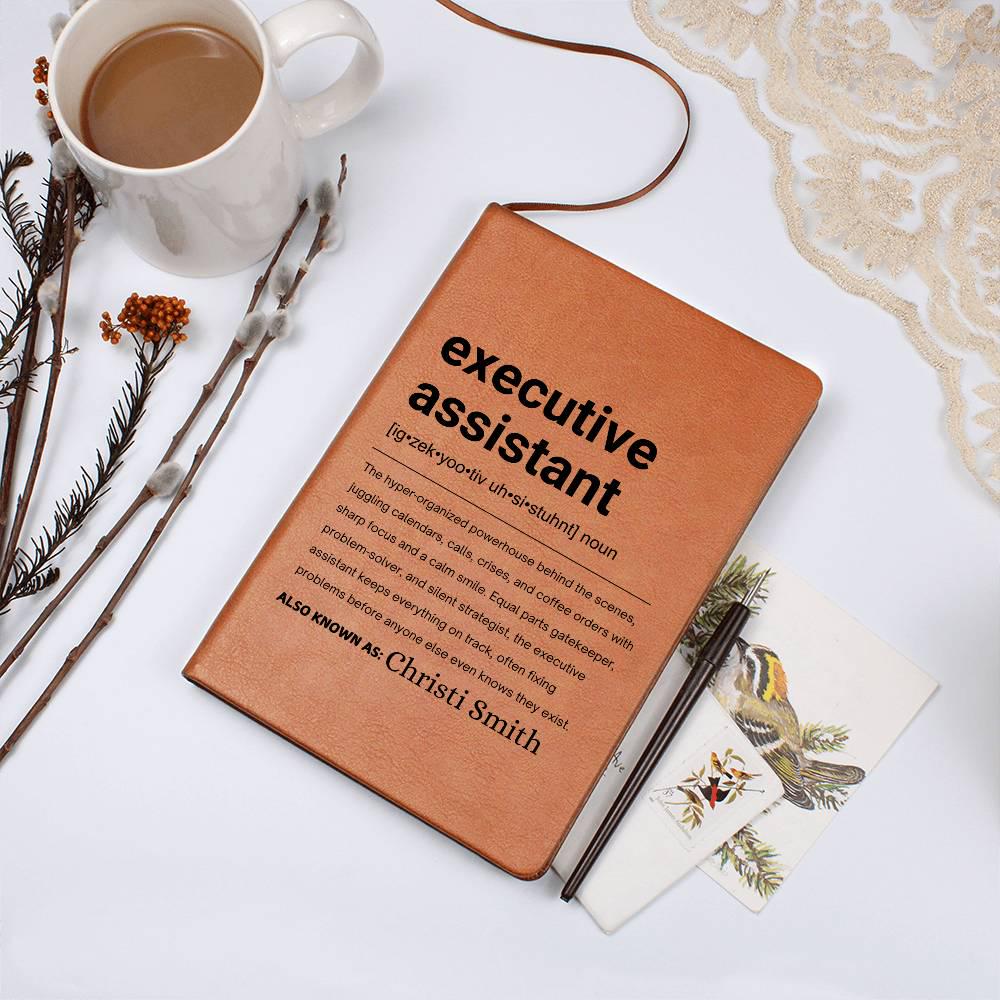 Executive Assistant Gift Personalized Definition Leather Journal – view 6