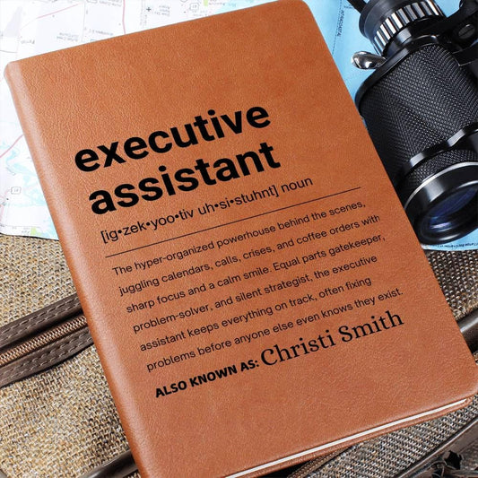 Executive Assistant Gift Personalized Definition Leather Journal – view 2