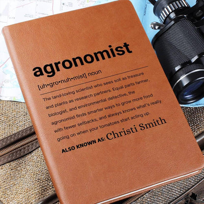 Agronomist Gift Personalized Definition Leather Journal – view 3