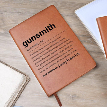 Gunsmith Gift Personalized Definition Leather Journal – view 9