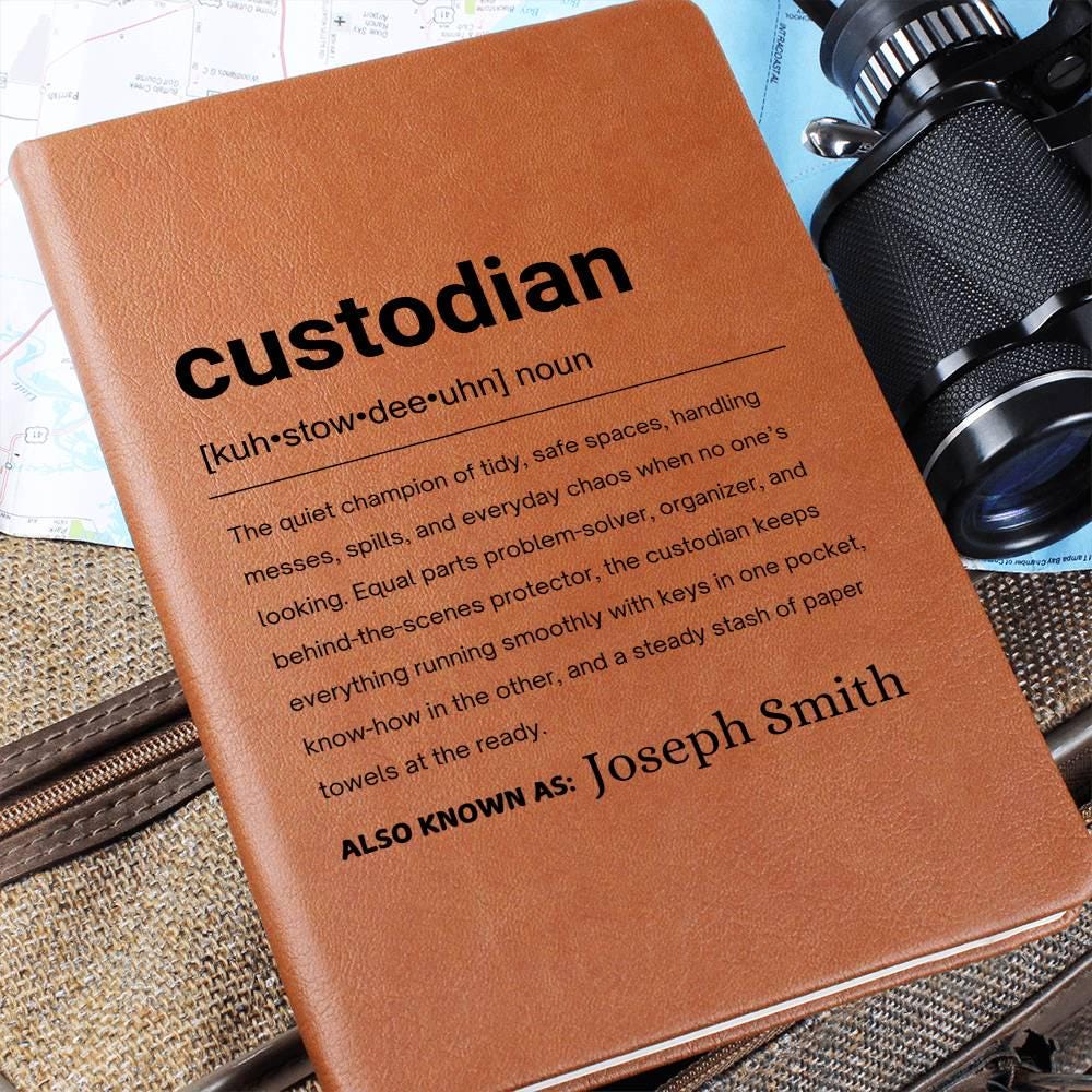 Custodian Gift Personalized Definition Leather Journal – view 2