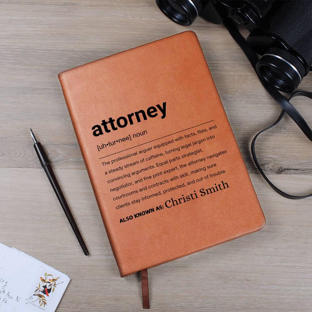 Attorney Gift Personalized Definition Leather Journal – view 9