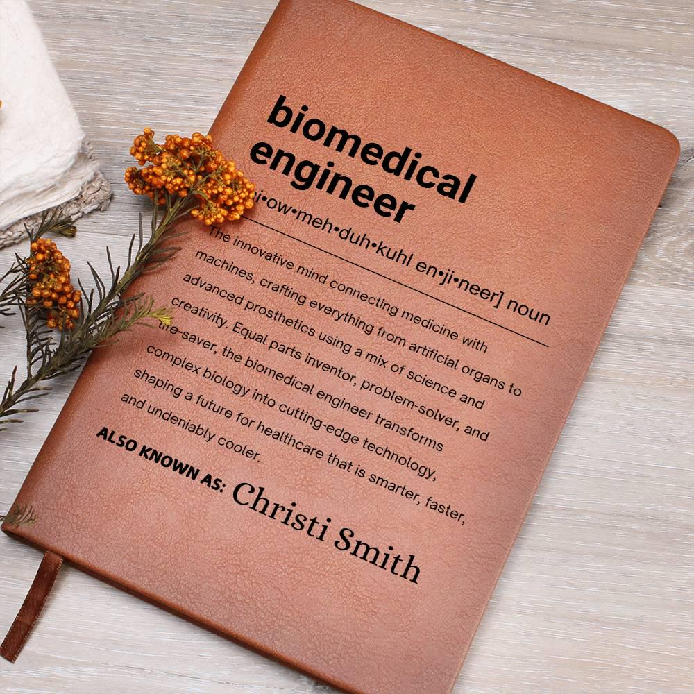 Biomedical Engineer Gift Personalized Definition Leather Journal – view 8