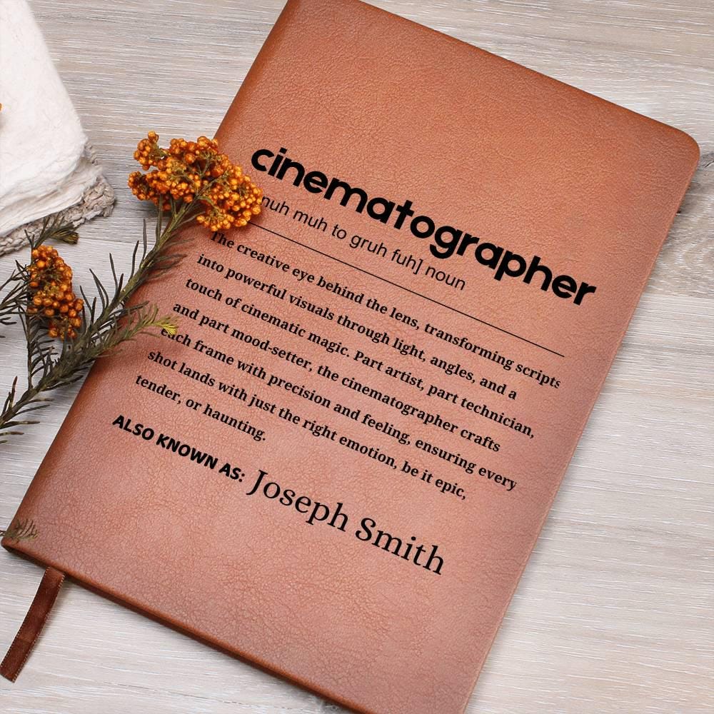 Cinematographer Gift Personalized Definition Leather Journal – view 10