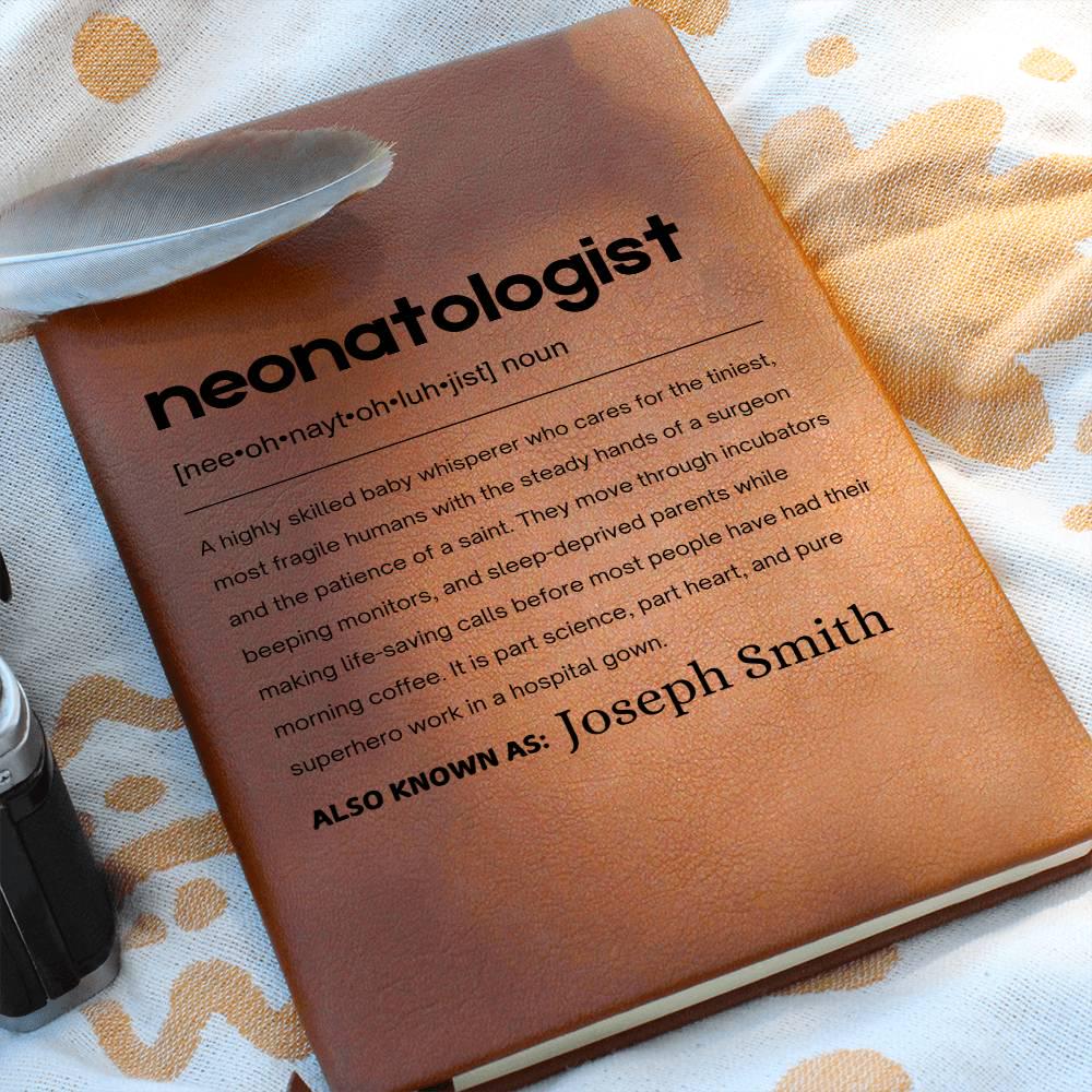Neonatologist Gift Personalized Definition Leather Journal