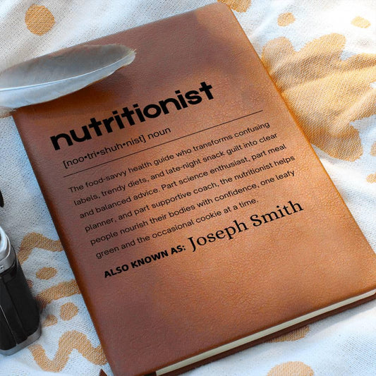 Nutritionist Gift Personalized Definition Leather Journal