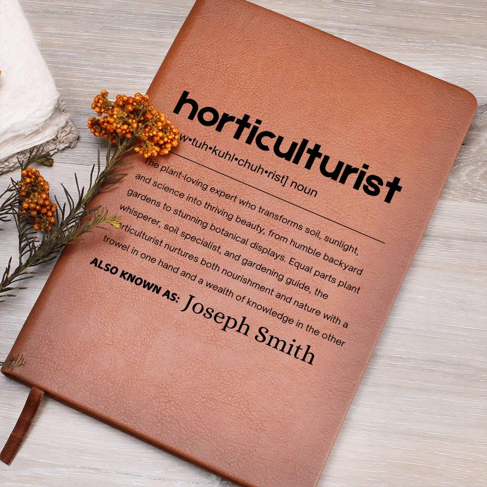 Horticulturist Gift Personalized Definition Leather Journal – view 8