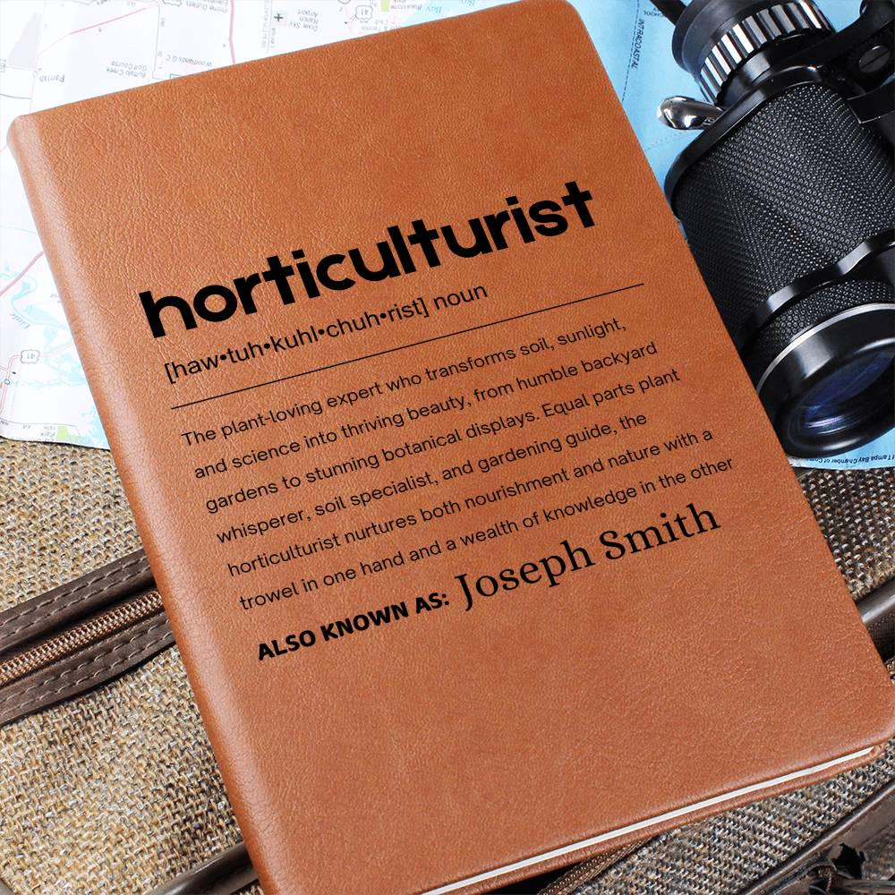 Horticulturist Gift Personalized Definition Leather Journal – view 2