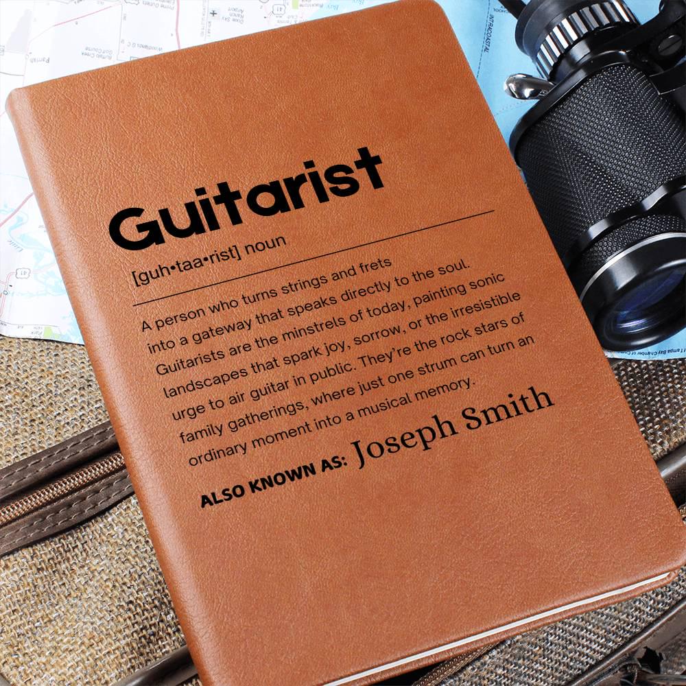 Guitarist Gift Personalized Definition Leather Journal – view 3