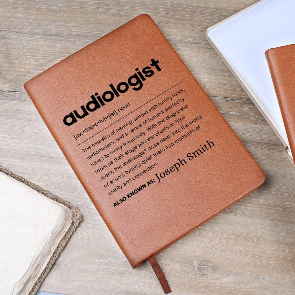 Audiologist Gift Personalized Definition Leather Journal – view 9