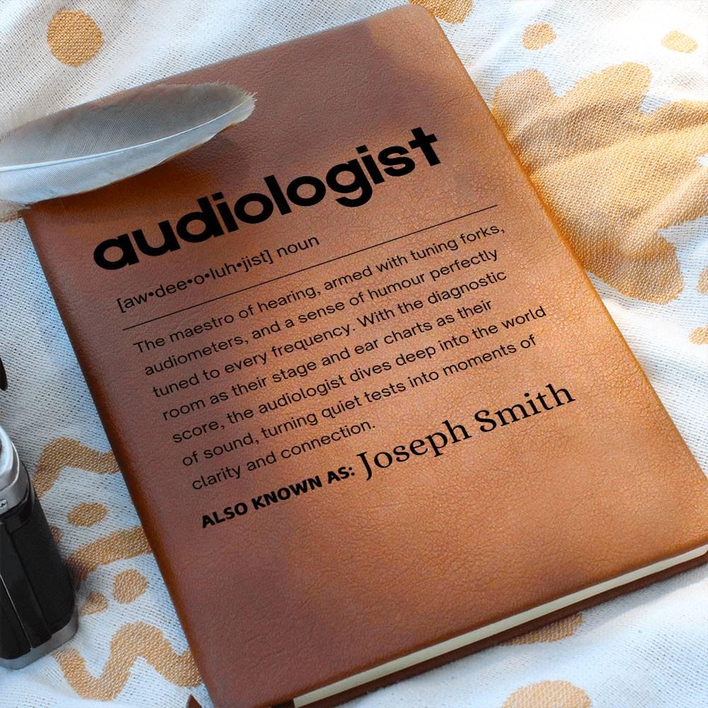 Audiologist Gift Personalized Definition Leather Journal