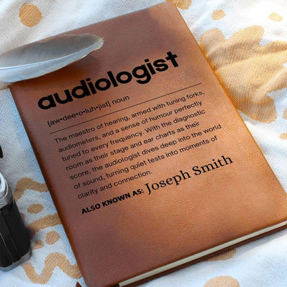 Audiologist Gift Personalized Definition Leather Journal