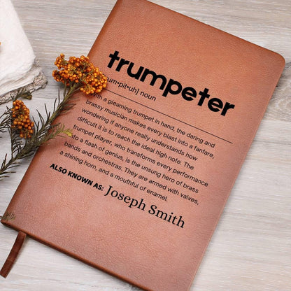 Trumpeter Gift Personalized Definition Leather Journal – view 8