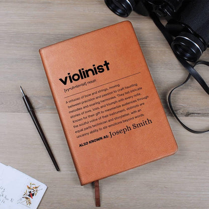 Violinist Gift Personalized Definition Leather Journal – view 8