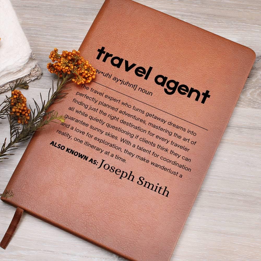 Travel Agent Gift Personalized Definition Leather Journal – view 8