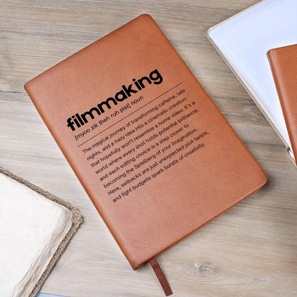 Filmmaking Definition Leather Journal – Gift for Film Student – view 9