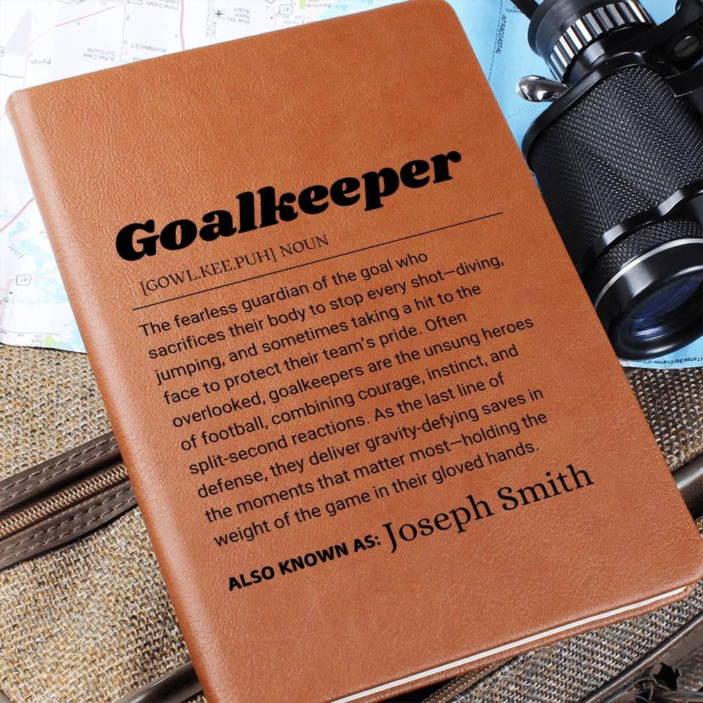 Goalkeeper Gift Personalized Definition Leather Journal – view 3