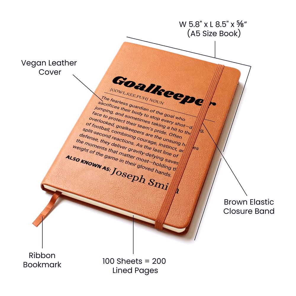 Goalkeeper Gift Personalized Definition Leather Journal – view 5