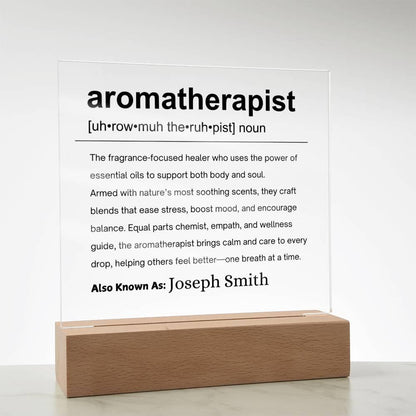 Aromatherapist Gift Personalized Definition Acrylic Plaque – view 8