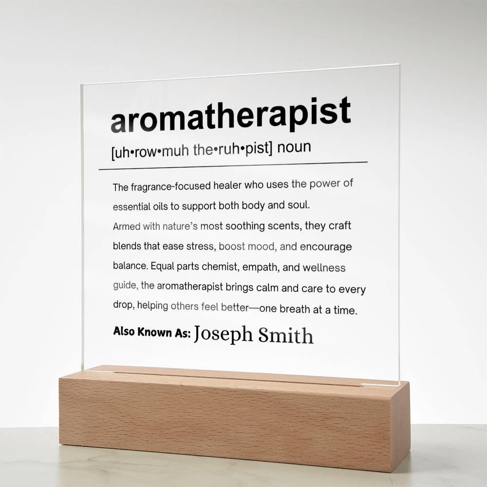 Aromatherapist Gift Personalized Definition Acrylic Plaque – view 7