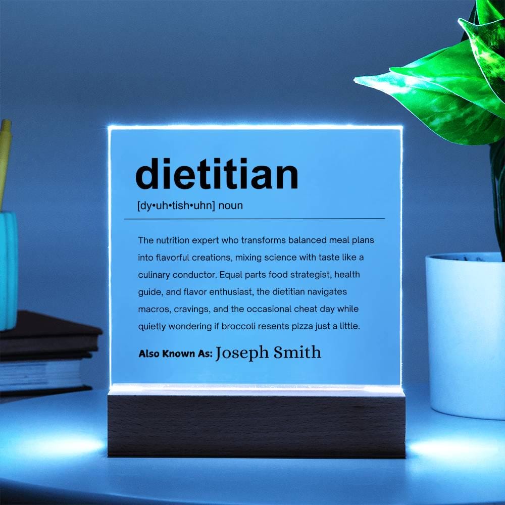 Dietitian Gift Personalized Definition Acrylic Plaque – view 3