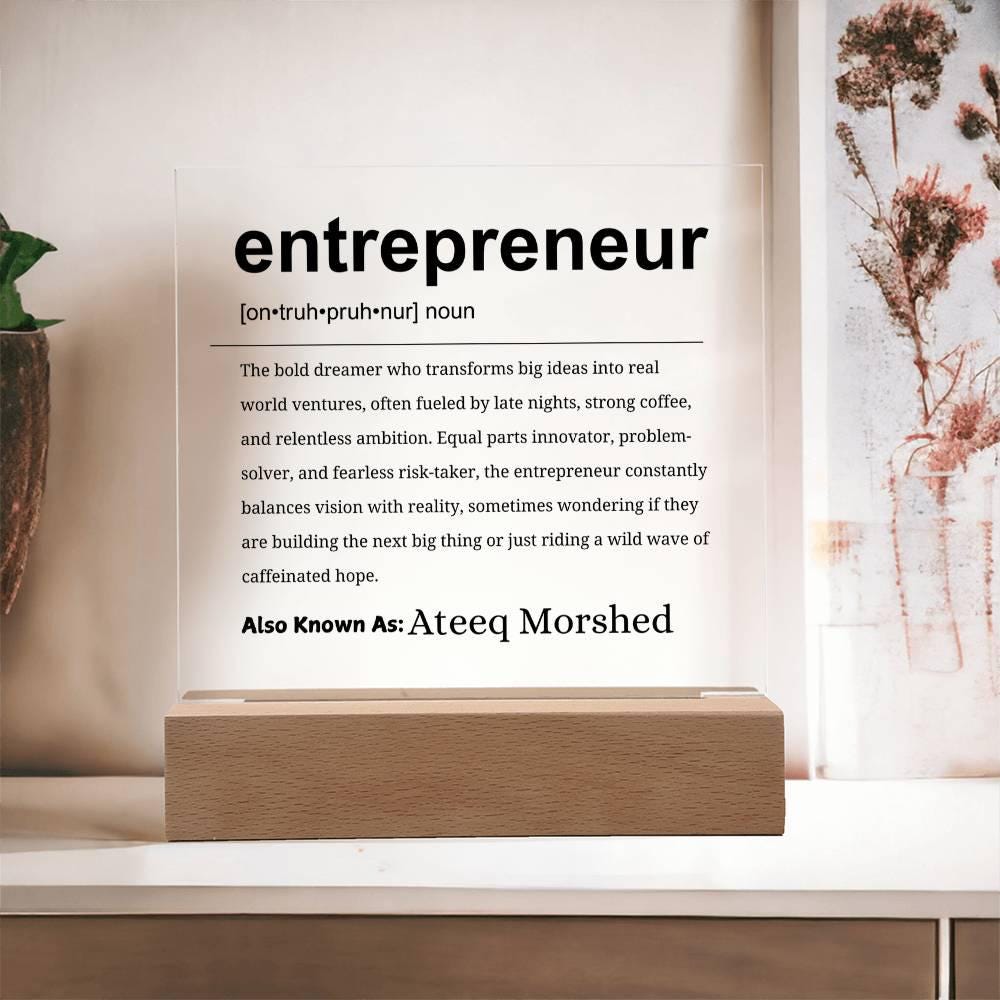 Entrepreneur Gift Personalized Definition Acrylic Plaque – view 9