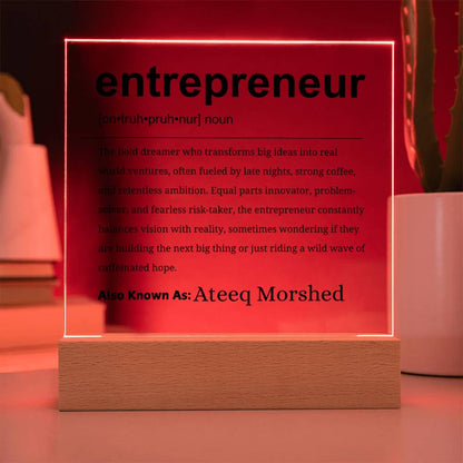 Entrepreneur Gift Personalized Definition Acrylic Plaque – view 10