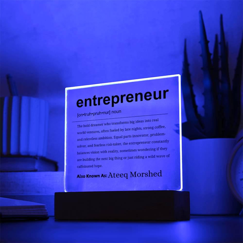 Entrepreneur Gift Personalized Definition Acrylic Plaque – view 8