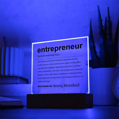 Entrepreneur Gift Personalized Definition Acrylic Plaque – view 8