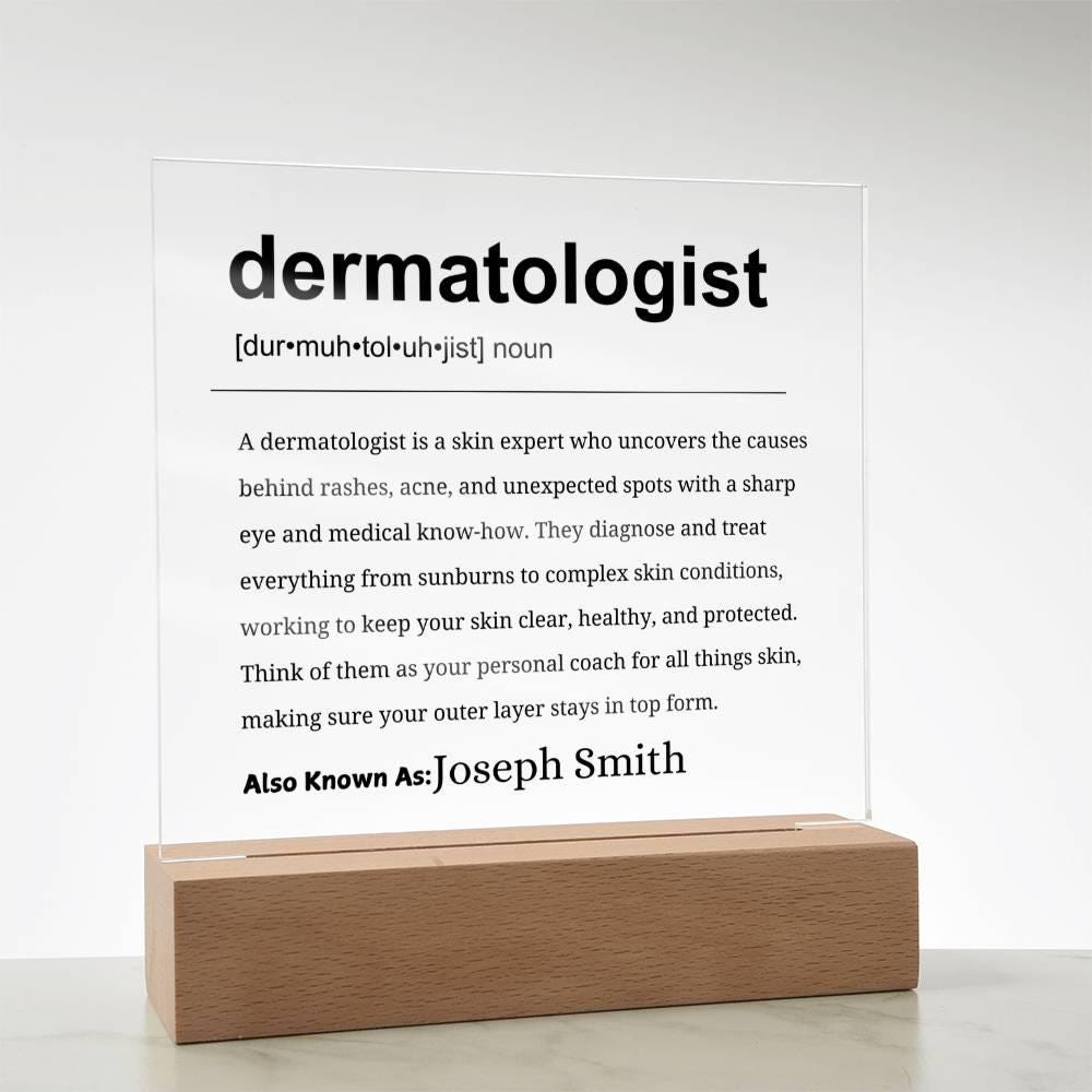 Dermatologist Gift Personalized Definition Acrylic Plaque – view 7