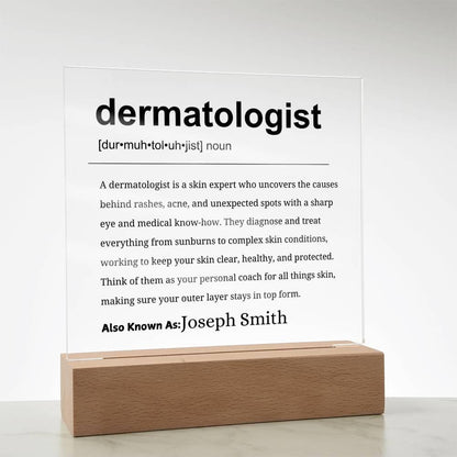Dermatologist Gift Personalized Definition Acrylic Plaque – view 7
