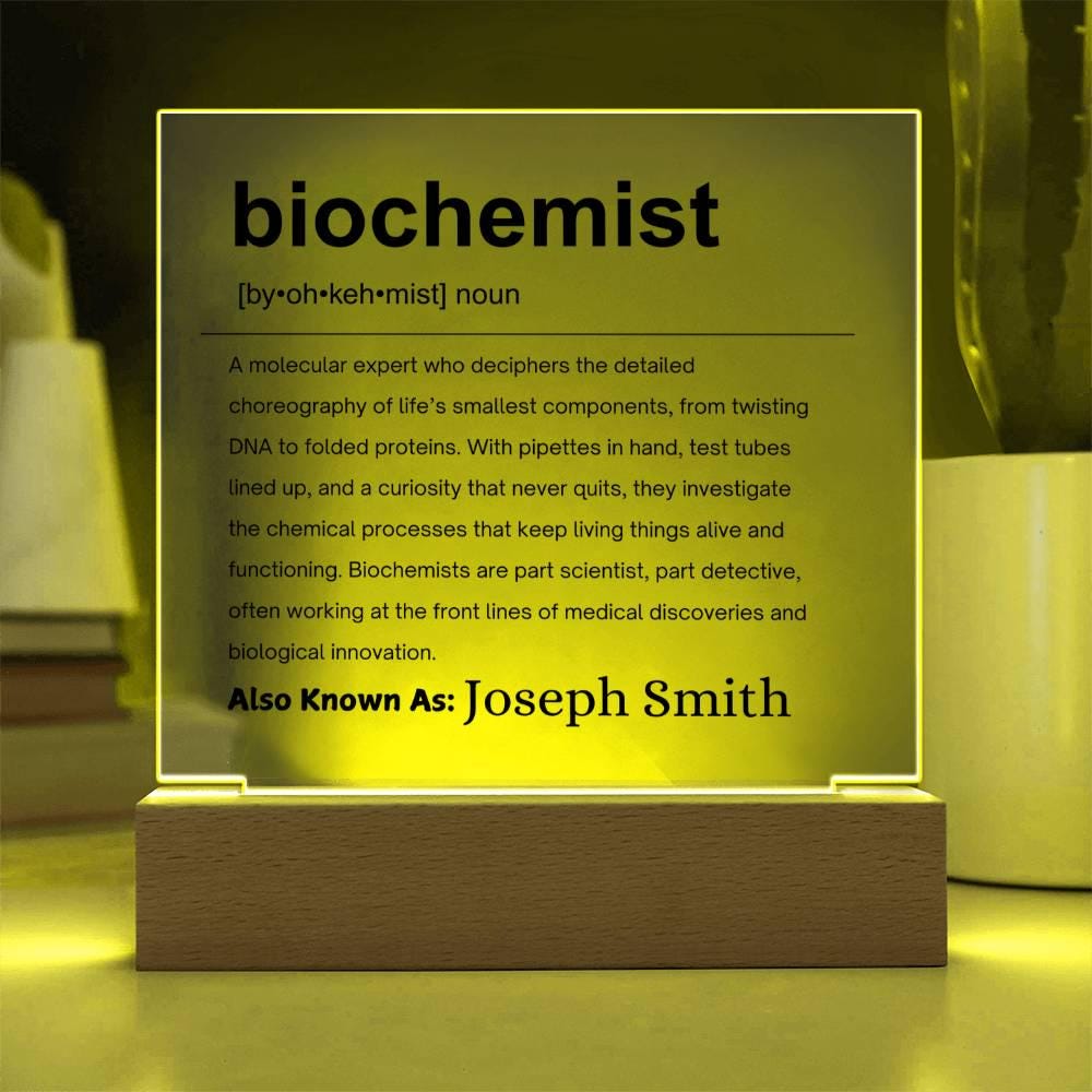 Biochemist Gift Personalized Definition Acrylic Plaque – view 4