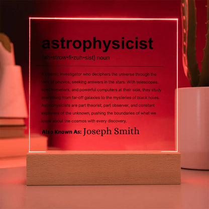 Astrophysicist Gift Personalized Definition Acrylic Plaque – view 10