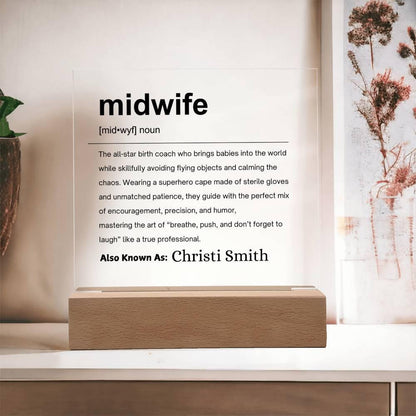 Midwife Gift Personalized Definition Acrylic Plaque – view 7