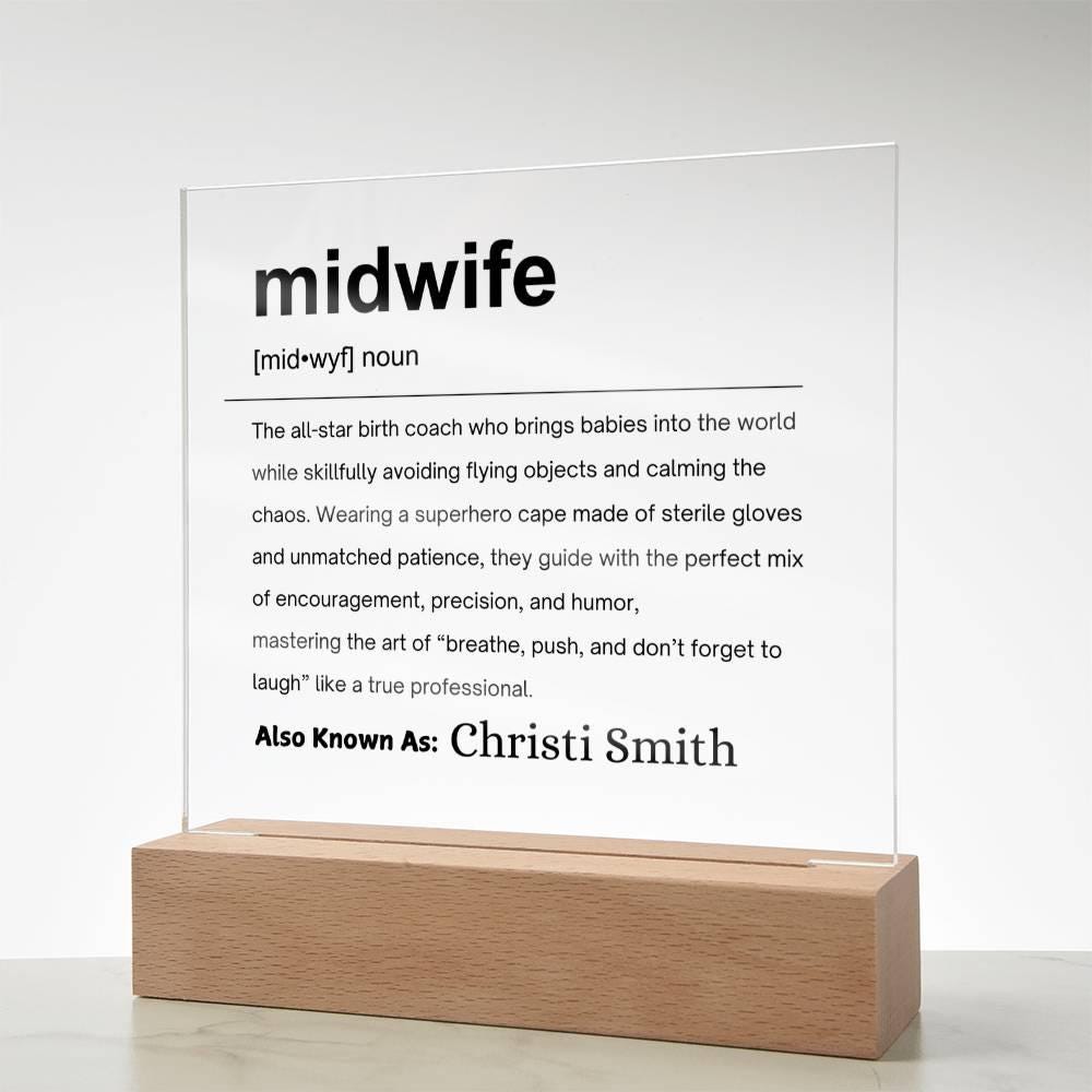 Midwife Gift Personalized Definition Acrylic Plaque – view 9