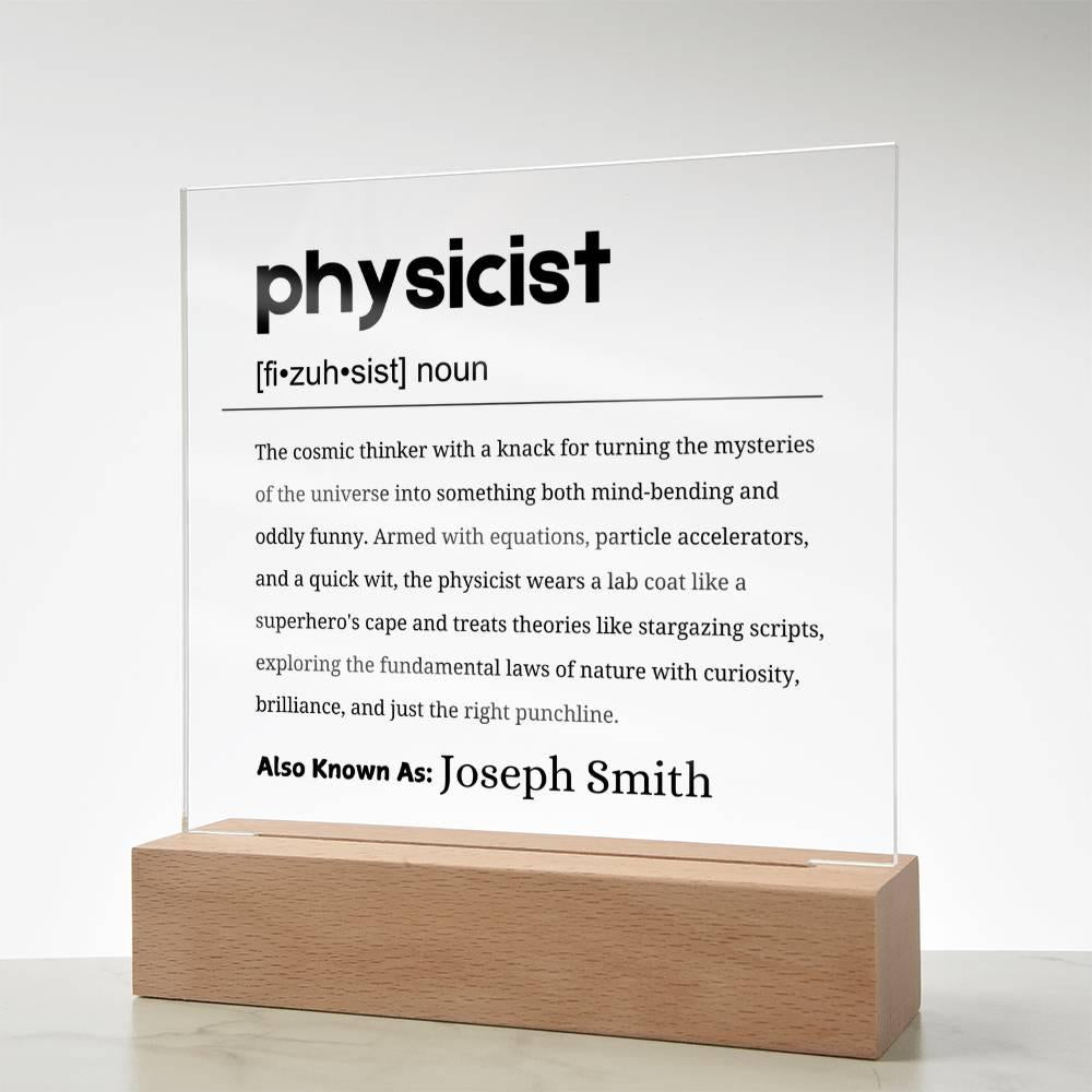 Physicist Gift Personalized Definition Acrylic Plaque – view 8