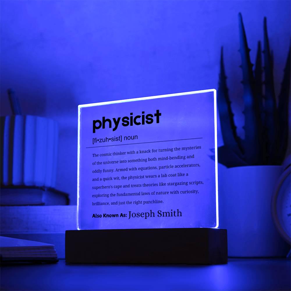 Physicist Gift Personalized Definition Acrylic Plaque – view 9