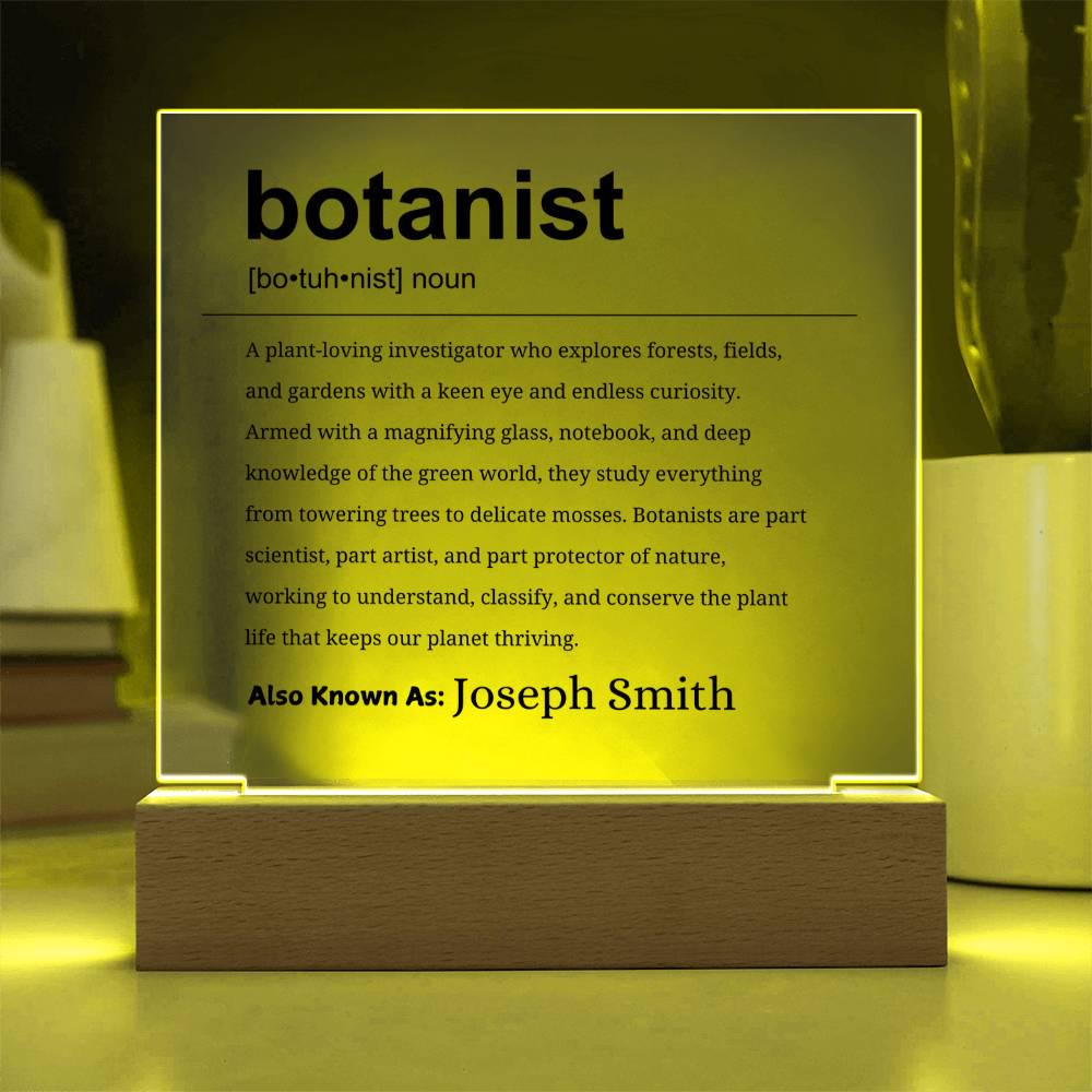 Botanist Gift Personalized Definition Acrylic Plaque – view 4