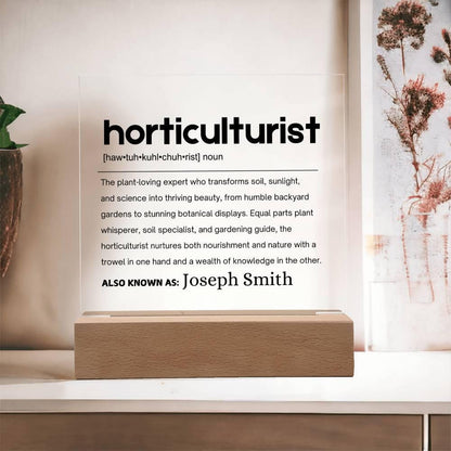 Horticulturist Gift Personalized Definition Acrylic Plaque – view 8