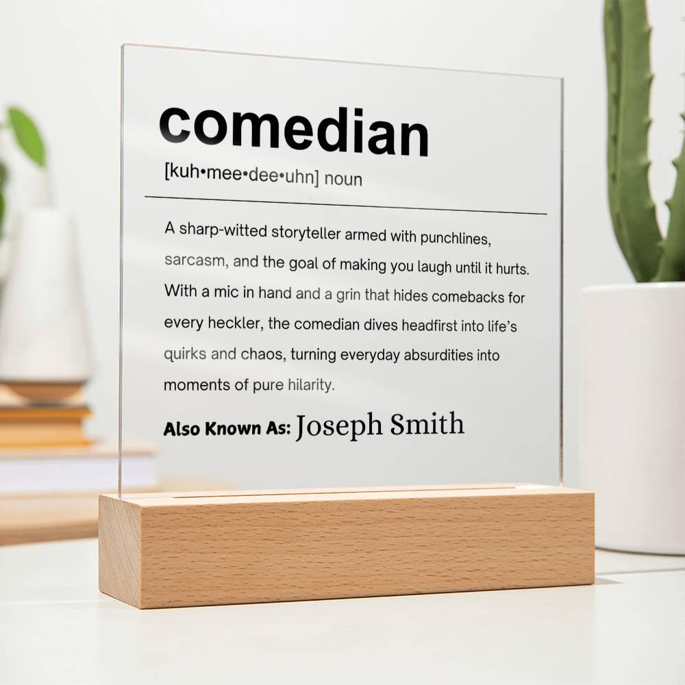 Comedian Gift Personalized Definition Acrylic Plaque