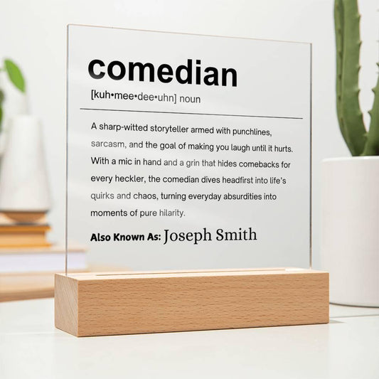 Comedian Gift Personalized Definition Acrylic Plaque