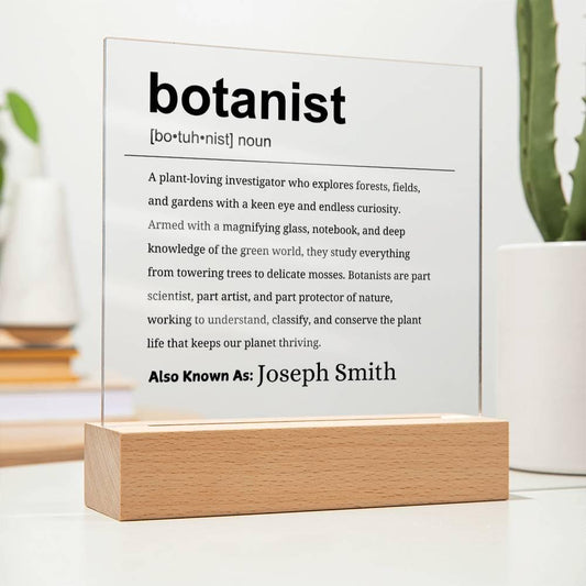 Botanist Gift Personalized Definition Acrylic Plaque
