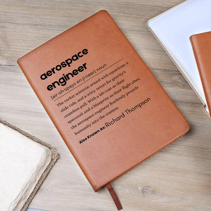 Personalized Aerospace Engineer definition Leather Journal – view 7